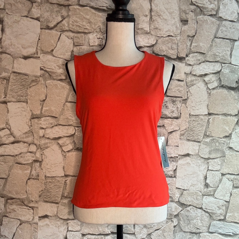 Derek Heart Vibrant Orange Tank Top